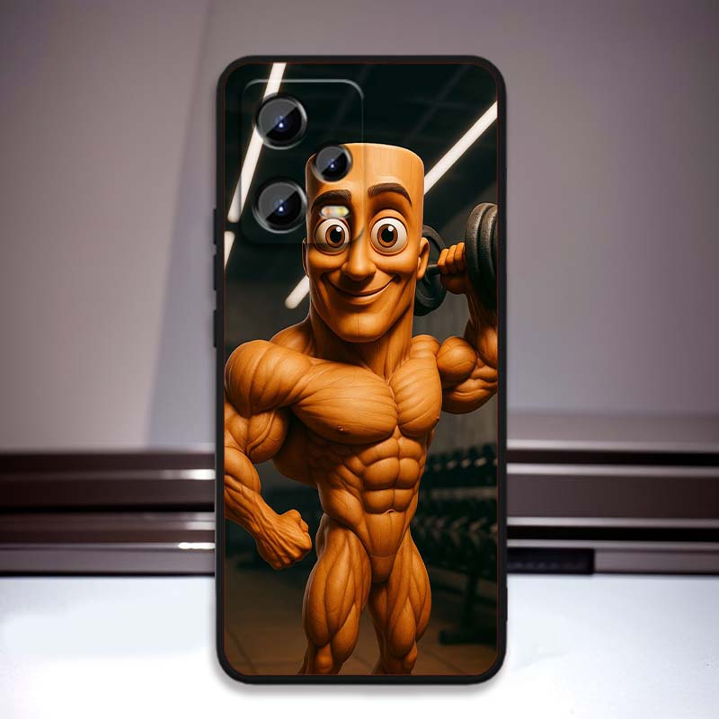 

Tung Tung Tung Шаблон Сахур Для Xiaomi Redmi Note 15 14 13 12 12S 11E 11 11S Pro Plus 4G 5G Черный Мягкий ТПУ Чехол для Телефона Redmi Note 12 4G