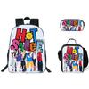 Babymonster Printed Schoolbag Pencil Bag Ice Bag Three-Piece Set Primary And Secondary School Children'S Storage Bag