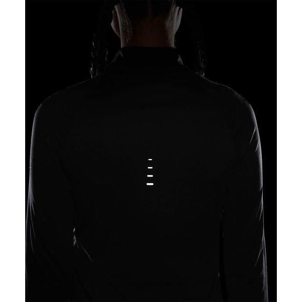 Nike חולצת טי שרוול ארוך לנשים מסדרת Dri-Fit Swift, מתייבשת במהירות, רכה, בצבע אחיד, שחור HQ0500010