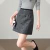 TERRE BLEUE Women's Sequin A-Line Mini Skirt