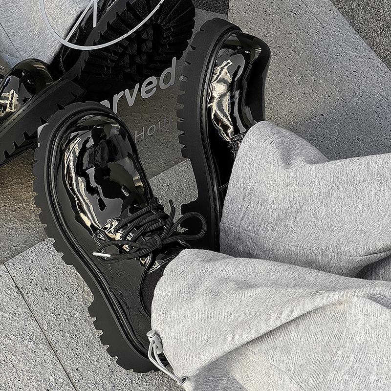 Módní italské pánské ležérní kožené boty Oxford se silnou podrážkou, prodyšná klasická nízká obuv pro volný čas, pohodlná značková obuv Derby