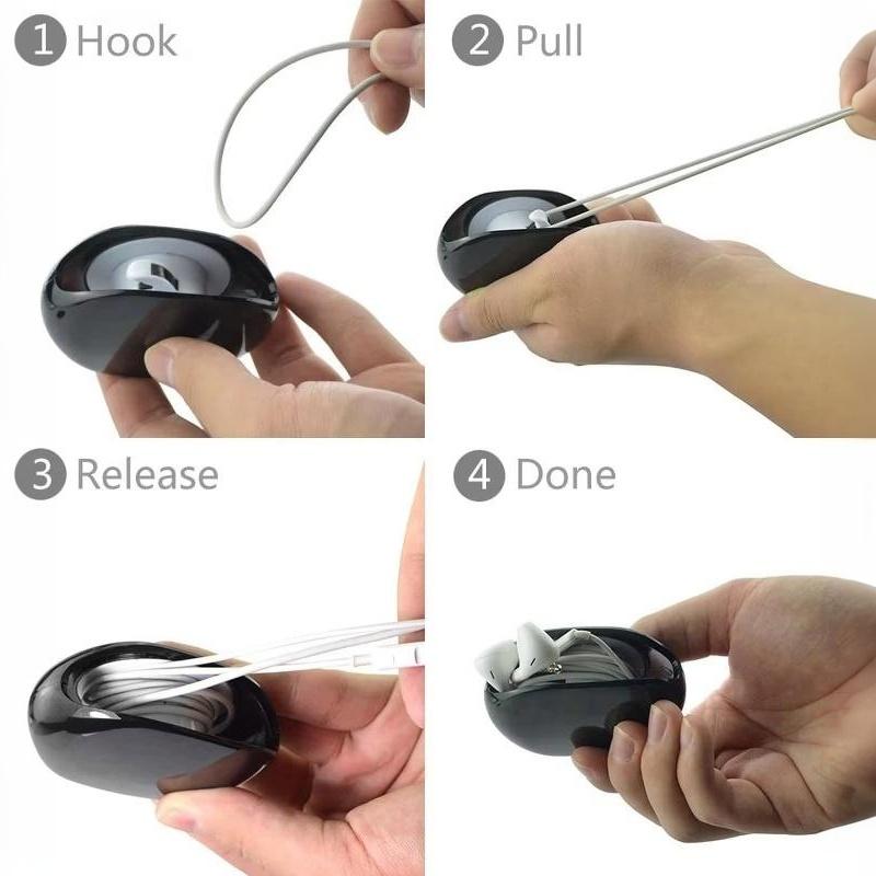 1 ks nabíjačka čítačky s výsuvným káblom, organizér na káble, automatický navíjač káblov pre slúchadlá, USB káble