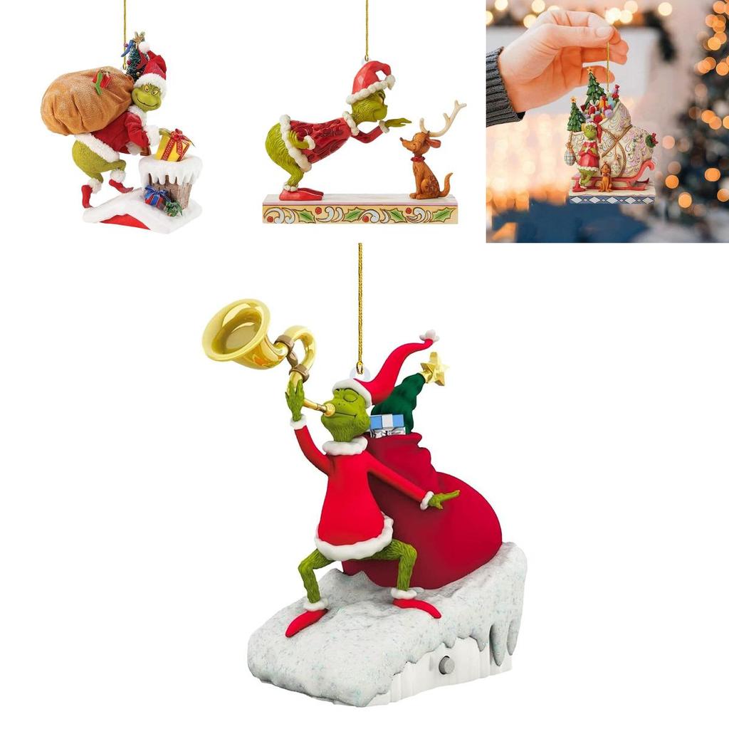 Grinch Christmas Trees Ornaments Xmas Home Decor Pendant Gift