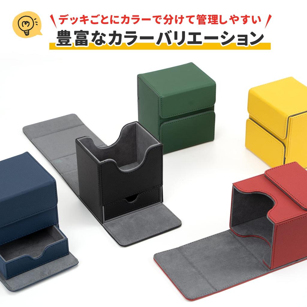 unicorn step deck case shield storage box trading card case trading card leather x (black red)