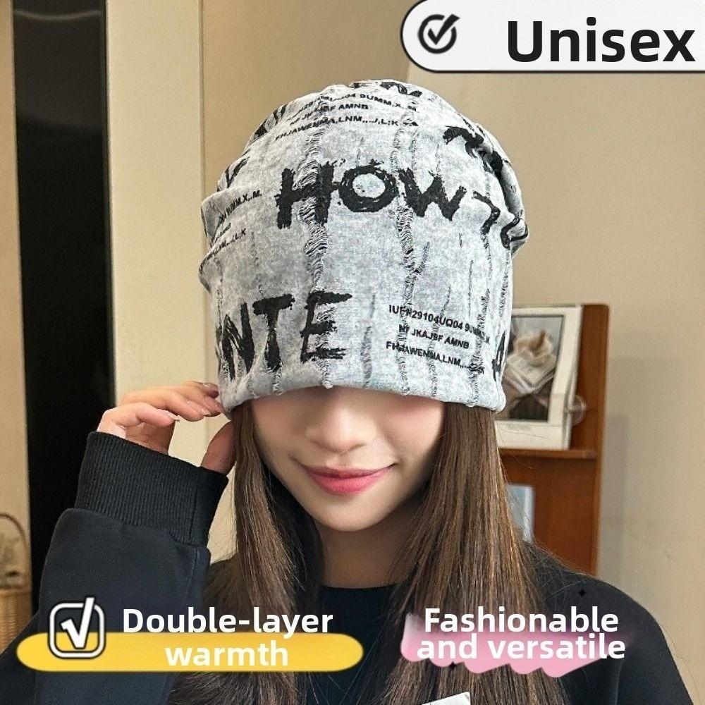 

Casual Polyester Cotton Women Beanies Soft Breathable Ear Warmer Cap Hip-hop Bonnet Elastic Warm Pullover Cap for Women and Men светло-серый