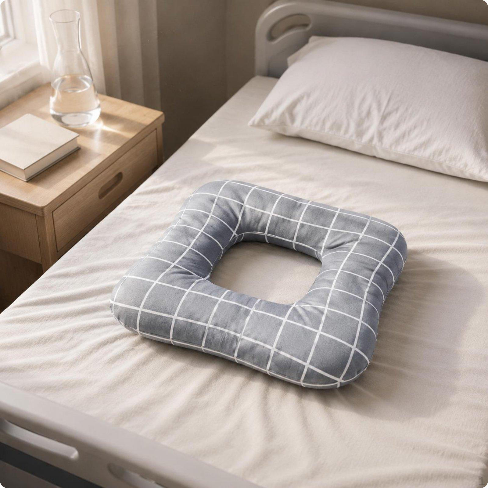 Druckentlastendes Kissen Atmungsaktiv Ergonomisch Lindernde Sitzunterstützung für Gray Plaid gray
