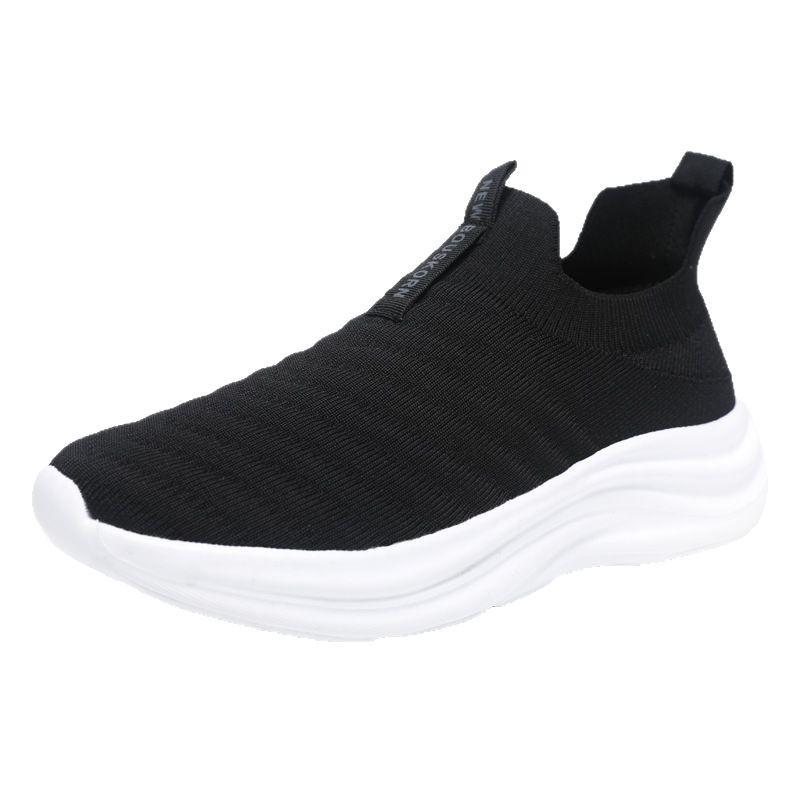 Men's and Women's Same Style, One-pedal Platform Socks Shoes, Four-season Couple's Breathable Men's Shoes, Lightweight Men's Casual Sports Shoes