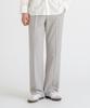 LEMAIN SECOND Single-Pleat Semi-Wide Hidden Elastic Waist Slacks [Light Gray]