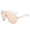 Fashion Vintage One Piece Sunglasses For Women Men Yellow Oversized Sun Glasses Female Shades UV400 Eyeglasses