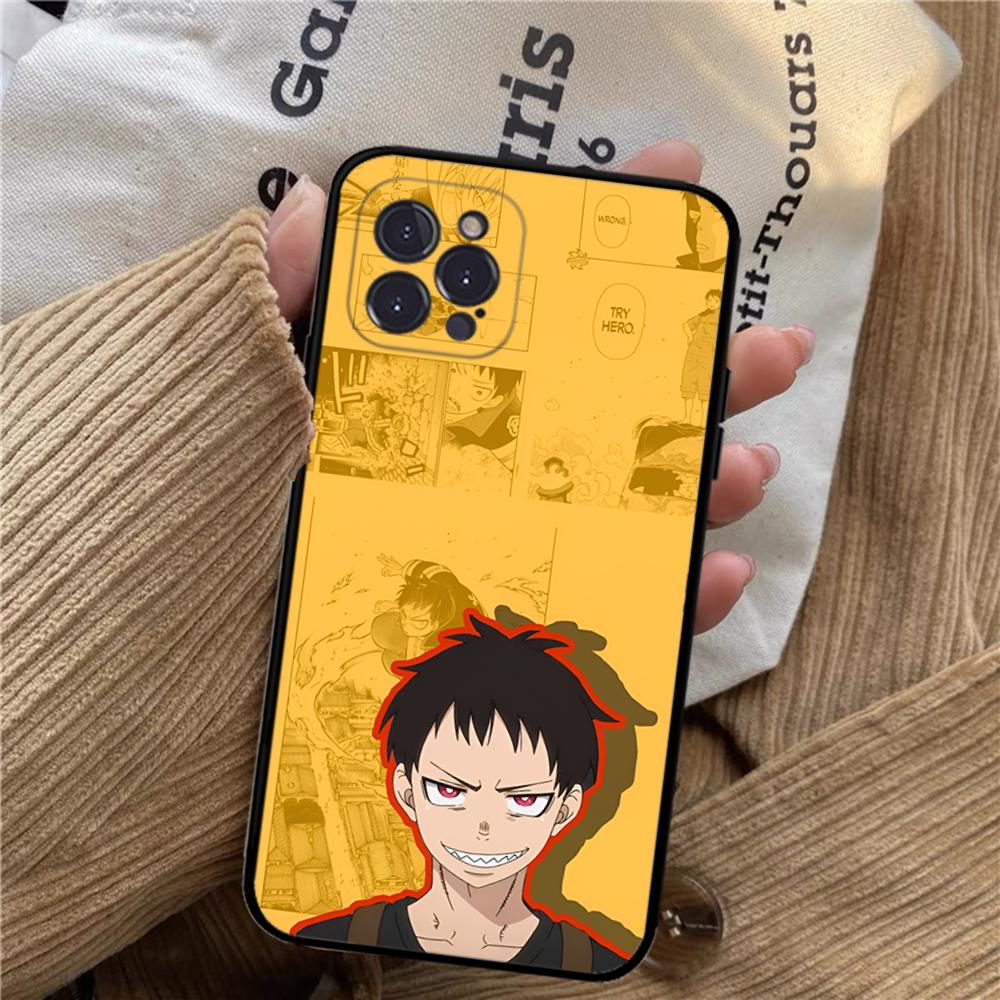 Fire Force Phone Case For iPhone 15 14 11 12 13 Mini Pro XS Max Cover 6 7 8 Plus X XR SE 2020 Funda Shell