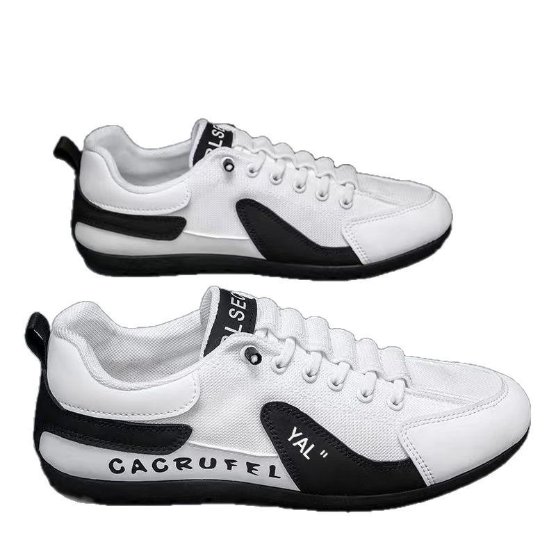 Shoes summer mesh sneakers running men's casual little white shoes one pedal board shoes