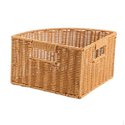 Eckkorb, Schmale Aufbewahrungsbox mit Griff, Dreieckige Box, Geflochtener Organizer für Wohnzimmer
