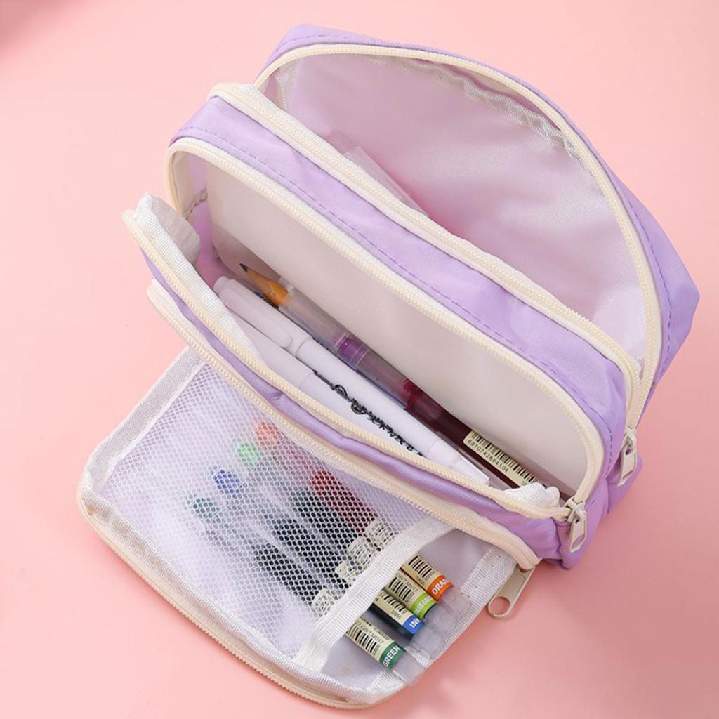 Kawaii Pencil Case Large Capacity Aesthetic Pen Bag Holder Bag Children Pen Case School Office Supplies Korean Stationery