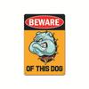 Vintage Tin Art of Courtyard Dog: Garden No - Entry Warning Sign for Home Decoration