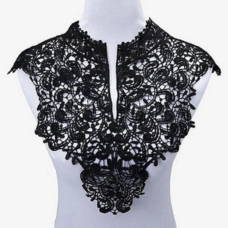 DIY Handmade Wedding Dress Lace Polyester Flower Lace Neckline Fabric  Collar Embellishment  For Sewing Supplies Crafts Applique
