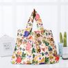 Tote Bag Eco-friendly Large Capacity Portable Print Square Storage Polyester Foldable Design Beach Bag Vacation Use