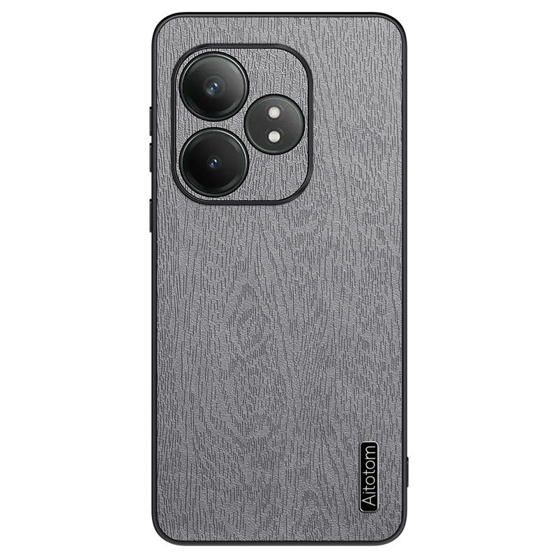 For Realme GT Neo6 SE 5G Cases PU Leather+PC+TPU Anti-drop Wood Texture Phone Cover