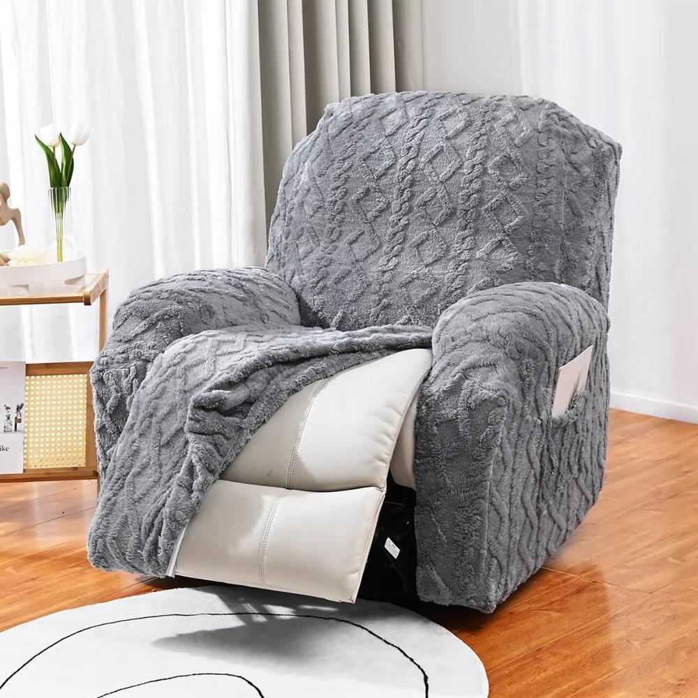 Double Side Jacquard Braid Winter Velvet Single Sofa Cover Armchair Sofa Cover Office