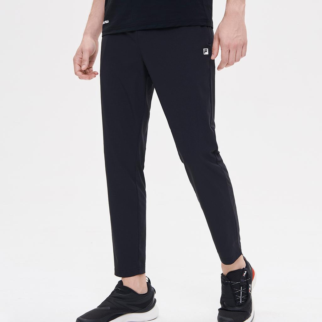 Fila Solid Color Fitness Woven Straight Leg Sports Pants Men Bottoms Deep-Black A11M321805ABK