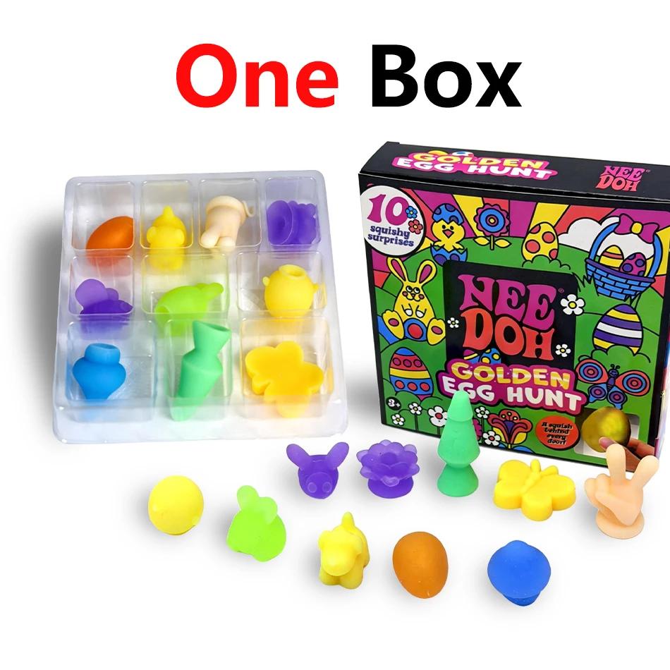 New Nee-doh Golden Egg Treasure Hunt Blind Box Needoh Fidget Toys  Surprises Anti-stress Sensory Squeeze Party Toy Gifts