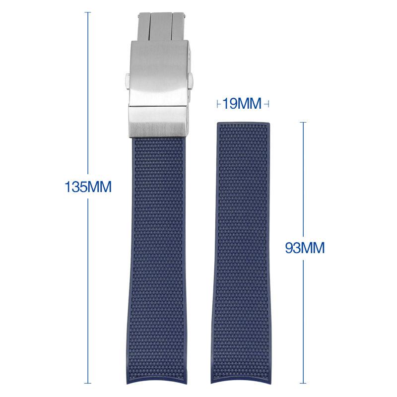 For Longines Conquest L3.781 L3.782 L3.742 L3.642 Silicone Rubber Dive Watch Band Replacement Strap 21mm Cut Adjustable Bracelet