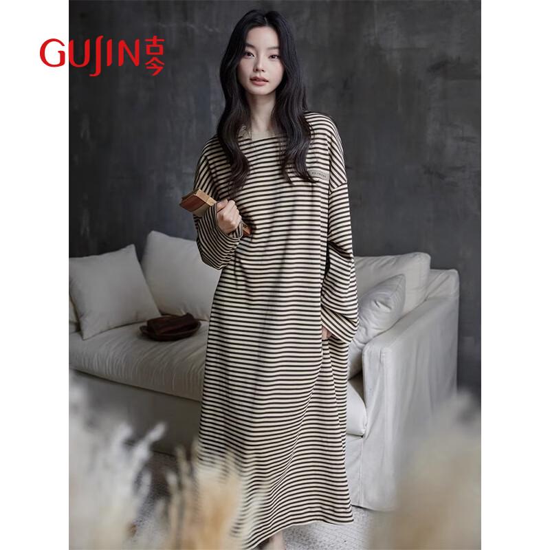 Women s Pure Cotton Long Nightgown with Padded Chest L