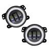 4 inch Car LED Headlight 30W LED Fog Light With White Halo Ring DRL Angel Eyes Light For Jeep Wrangler JK Dodge Off-Road