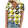 vintage women bee print t shirt short sleeve v neck tops comfortable t-shirts