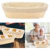 11.8 inch Oval Long Banneton Brotform Bread Dough Proofing Rising Rattan Basket & Liner