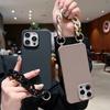 Crossbody Lanyard Cord Soft Acrylic Bracelet Case For iPhone 17 16 15 Pro Max 14 Plus 13 12 Liquid Silicone Shockproof Cover