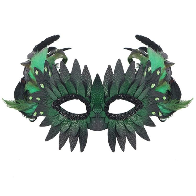 Adjustable Half Face masquerades Mask Owl Feather Accents Ergonomic Design For Costume Parties And Stage Performances