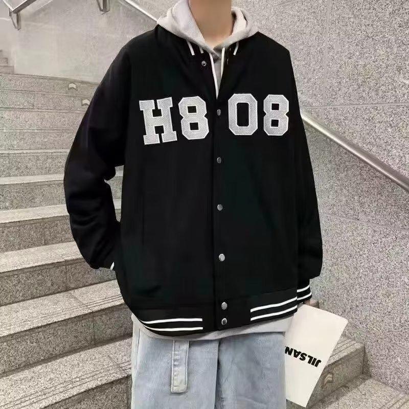 Men's High Street Trend Baseball Jacket - Spring/Autumn Loose Fit, Hong Kong Style Casual Outerwear