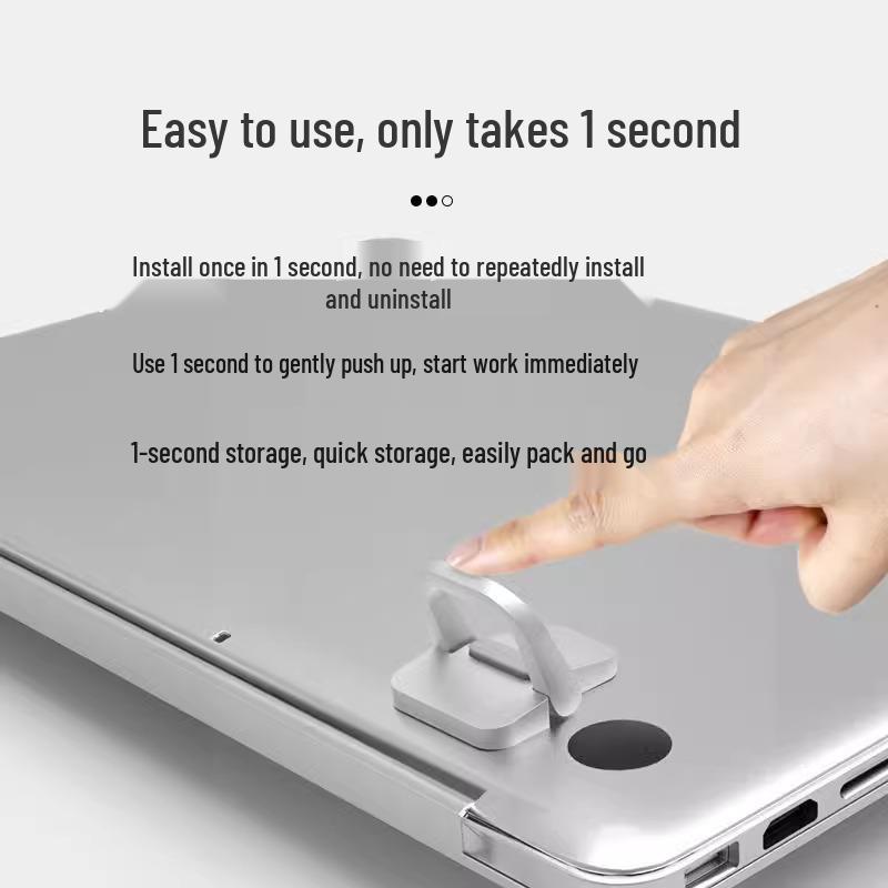 Adjustable Zinc Alloy Foldable Laptop Stand with Storage