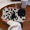 INS Cartoon Lnk Cat Silicone Phone Case For iPhone 12 13 14 15 Pro Max 11 Mini SE X XS XR 7 8 Plus Leather Shockproof Full Cover
