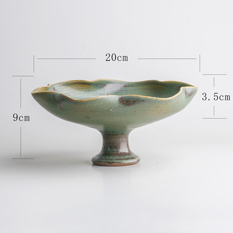 

Wabi-sabi Ikebana Ceramic Vase Artistic Flower Vessels Lotus Leaf Edge Flower Pots Table Decoration Flowers Arrangement Vases