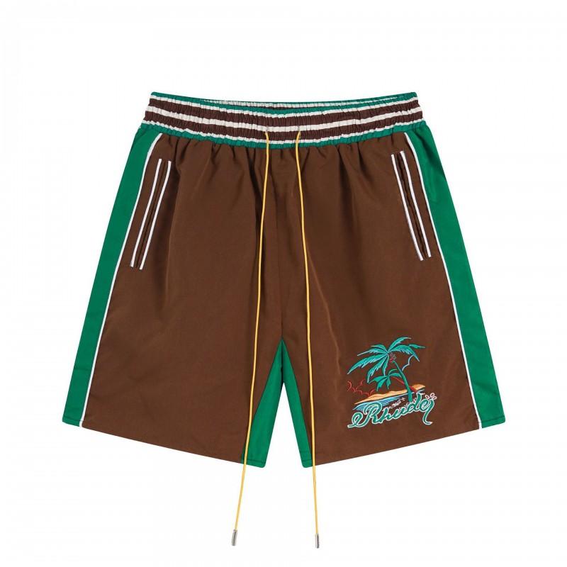 American Streetwear RHUDE Letter Knit Shorts Loose Fit Casual Hip Hop Style