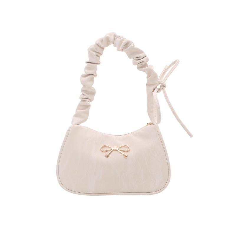 Early spring new bow armpit sweet and fresh foreign style to work commuting fashion shoulder handbag