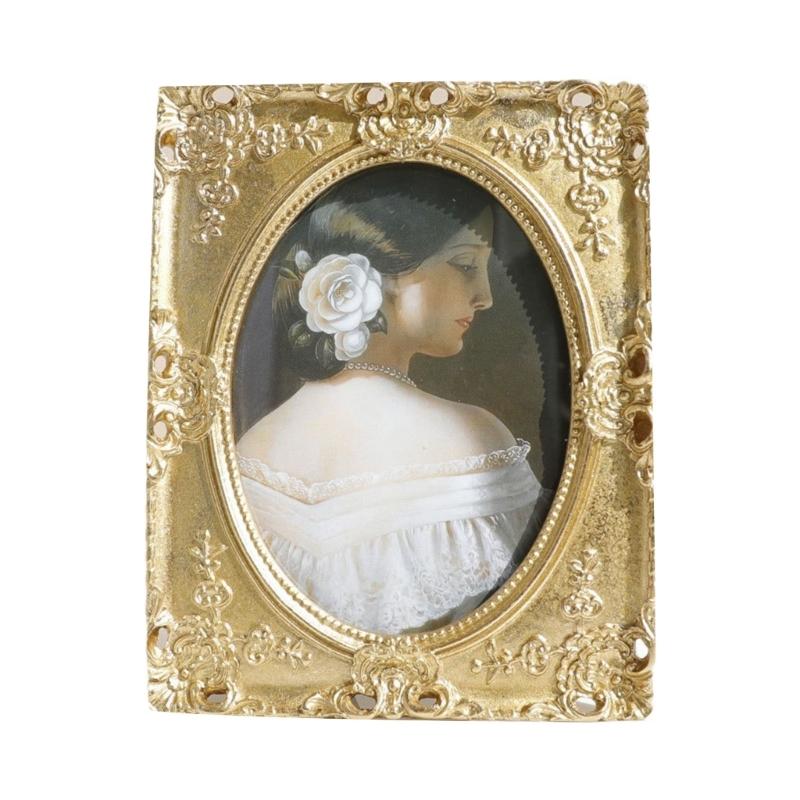 

Antique Ornate Square Photo Frame for Tabletop Wall Display,Vintage Picture Frame,Decorative Photo Frame Home Decors 1