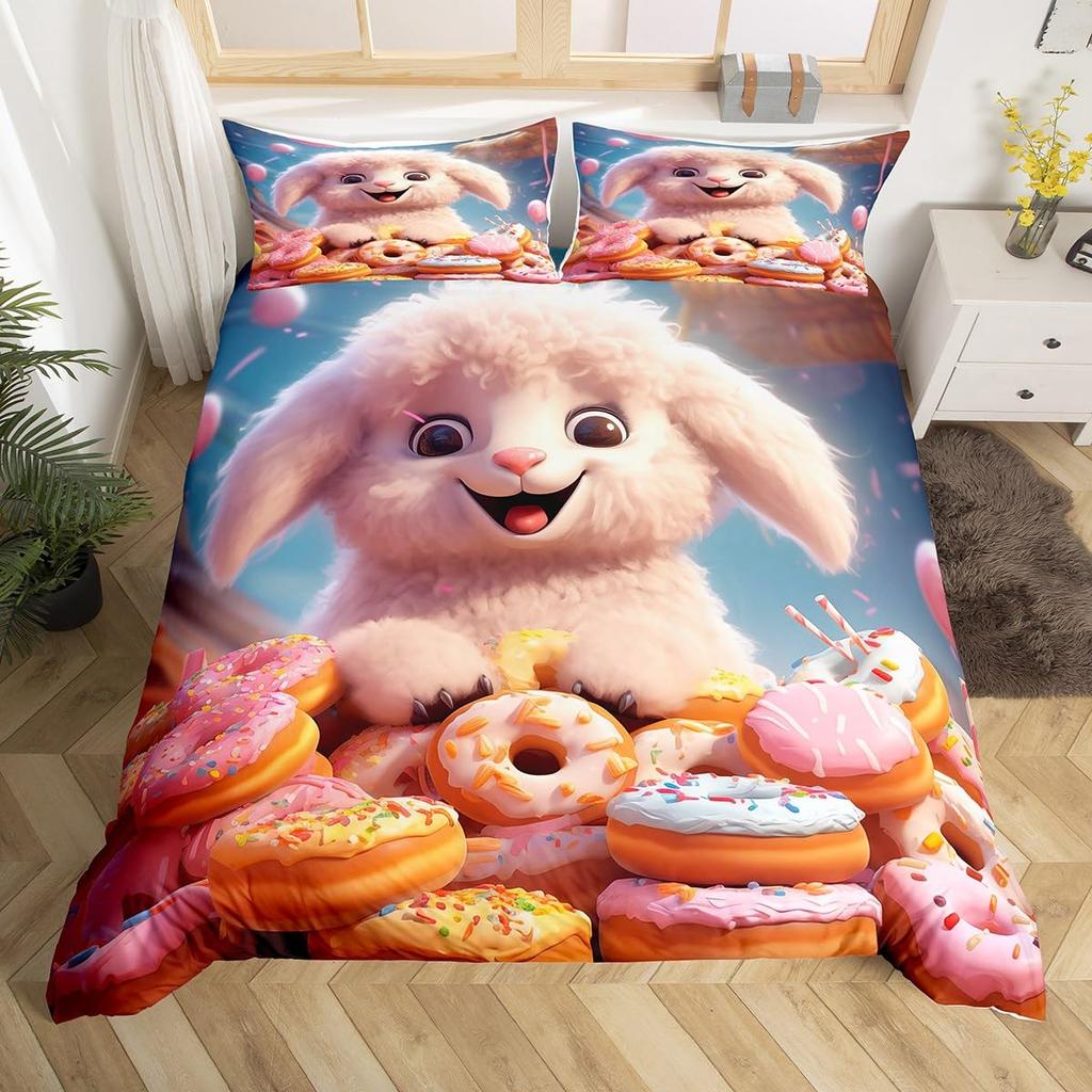 Sheep Duvet Cover Set For Kids Teens Comforter Covers Lightweight Down Room Decor Queen Size 2 Pillowcase 1 Duvet Cover No Quilt