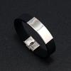 Men's Minimalist Titanium Steel Bracelet with Engraved Plain Surface - European & American Style