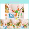 Adorable Easter Rabbit Hat Plush Doll With Carrot For Creative Window Decoration
