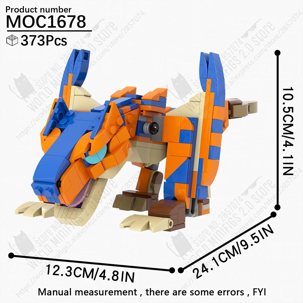 MOOXI Action Game Series Dragon Monster Anime Figures Building Blocks Adults Set MOC Bricks DIY Assembly Kids Toys Birthday Gift