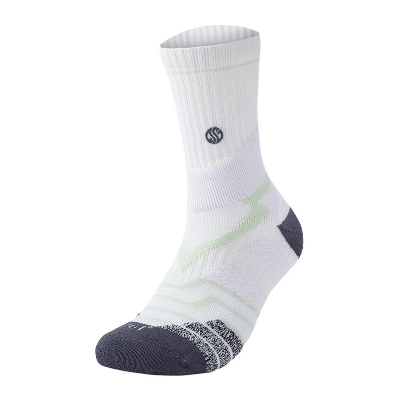 361 Degrees Men Basketball Socks High-top Breathable Professional Sweat Absorbing Training Anti- Slip Long Tube Male Hose 512433