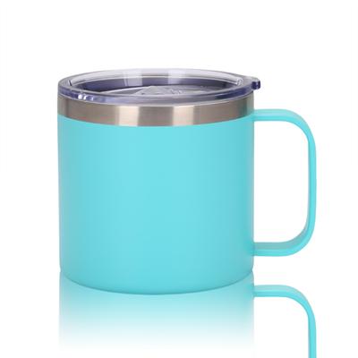 Stainless Steel Portable Mug with Handle Lid Camper Vacuum Insulated Milk Drinking Cup Bottle Camping Household Outdoor Car