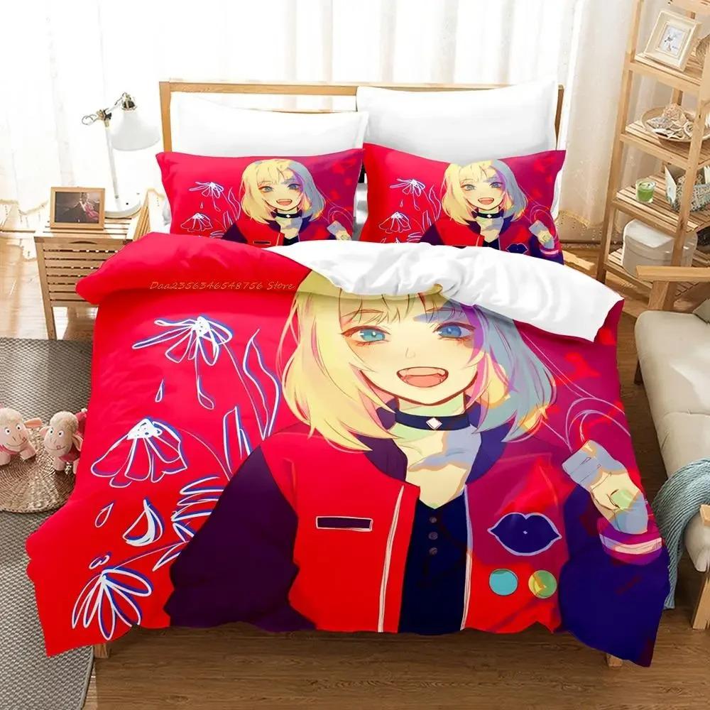 I Wonder Egg Priority Bedding Set Single Twin Full Queen King Size Bed Set Adult Kid Bedroom Duvet Cover Sets Anime Bed