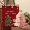 Kreative Weihnachtsbaum-Tasse Keramiktasse mit Deckel Mädchen Hochwertiges Weihnachtsgeschenk Büro-Kaffeetasse