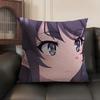 Mai SakurajimaS Anime Prints Cushion Cover Natural Linen Organic Fabric DoubleSided Printing Sofa Home Decor Gift Pillow Case