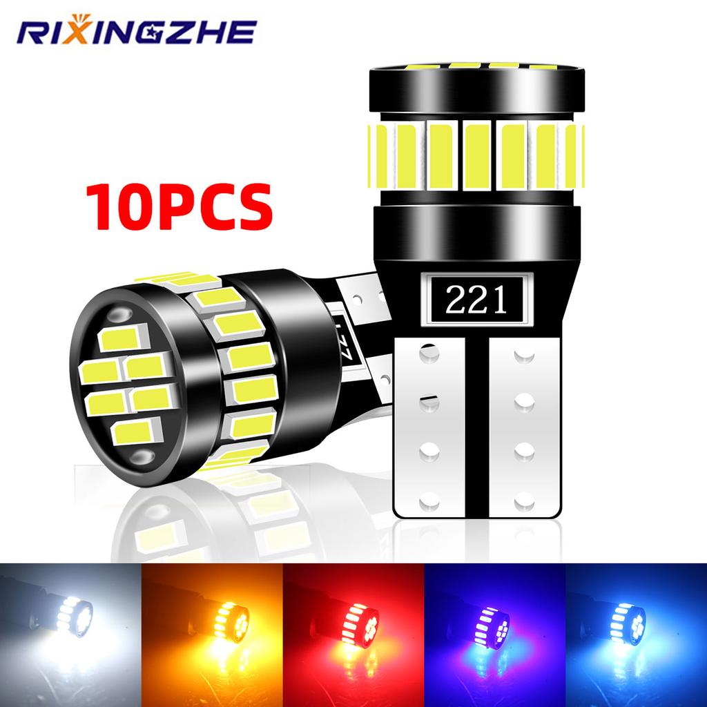 2/10x T10 194 Signal Lamp Festoon W5W 24smd 4014 Canbus LED Bulbs License Plate Lamp 12V Super Bright Reading Interior Light DRL