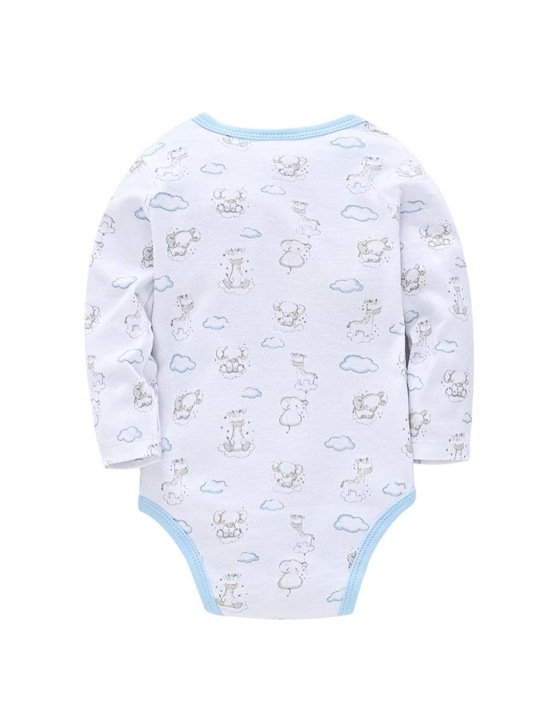 Herbst Langarm Baumwoll-Body für Babys & Kleinkinder (0-1 Jahr) mit Druckknöpfen im Schritt
