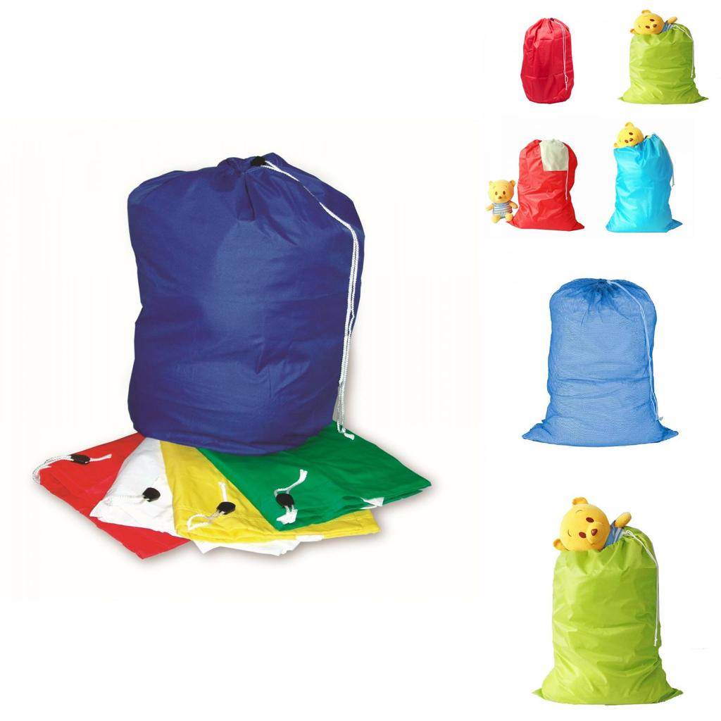 Strapazierfähiger Robinblauer Nylon-Wäschesack mit Kordelzugverschluss Rechteckige Form